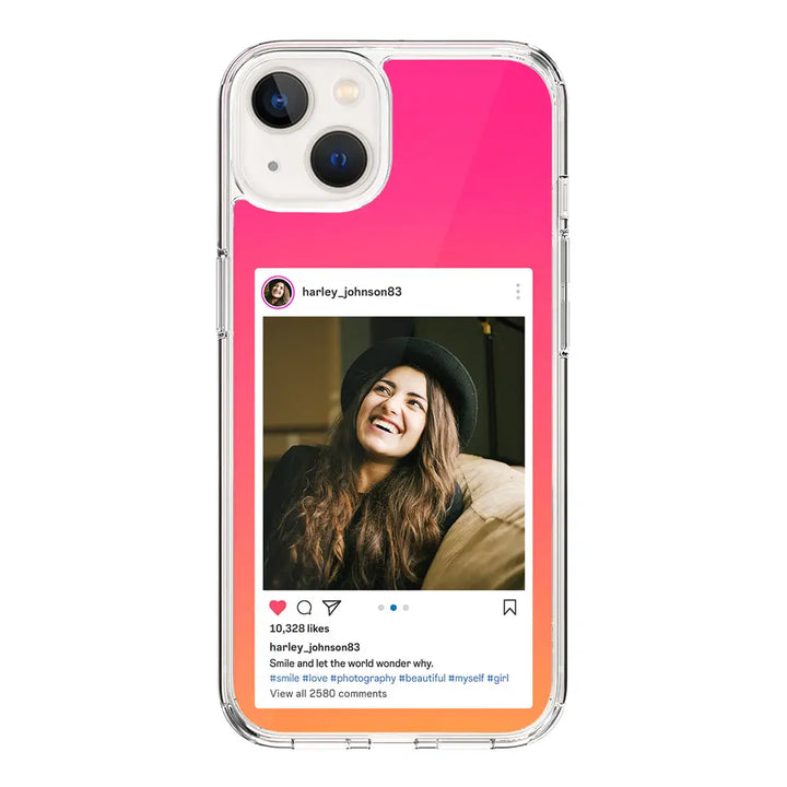 Apple iPhone 14 Plus / Clear Classic Custom Photo Instagram Post Template, Phone Case - Stylizedd.com