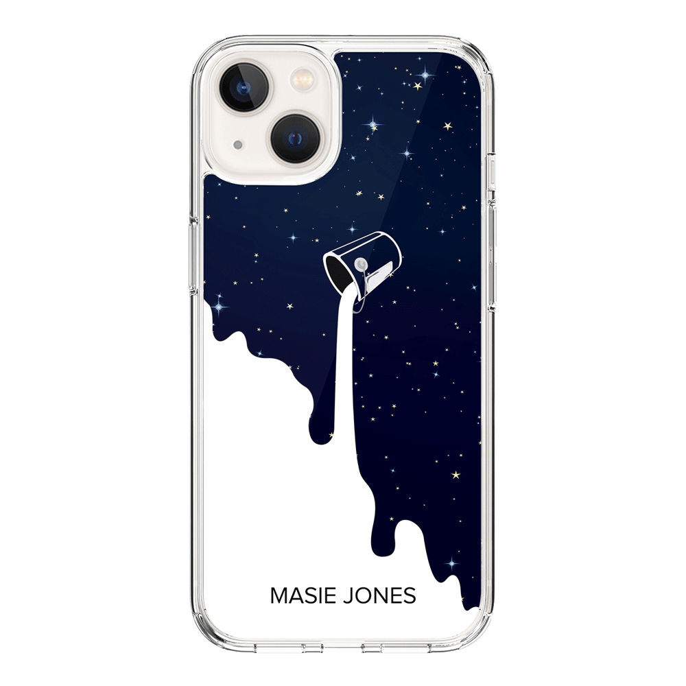 Apple iPhone 14 Plus / Clear Classic Personalized Name Milky Way, Phone Case - Stylizedd.com