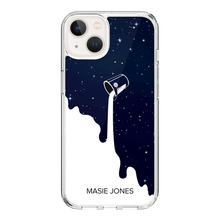 Apple iPhone 14 Plus / Clear Classic Personalized Name Milky Way, Phone Case - Stylizedd.com