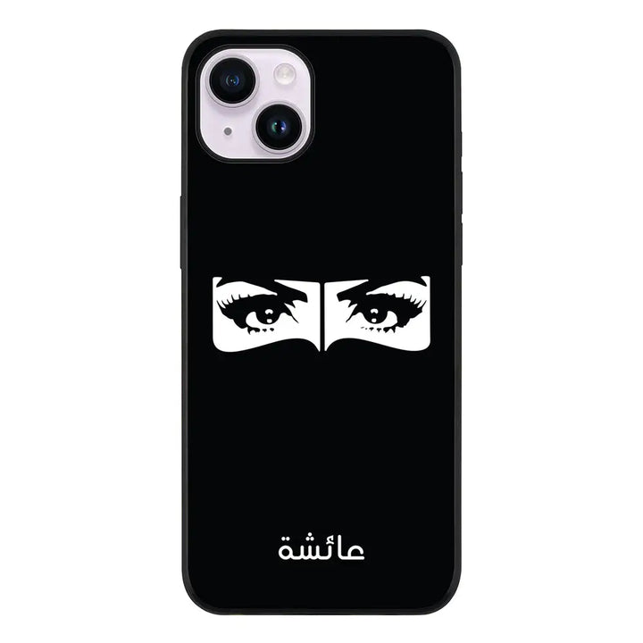 Apple iPhone 14 Plus / Rugged Black Custom Name Niqabi Eye, Phone Case - Stylizedd.com