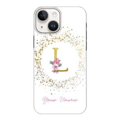 Apple iPhone 14 Plus / Snap Classic Phone Case Floral Initial Phone Case - Stylizedd.com
