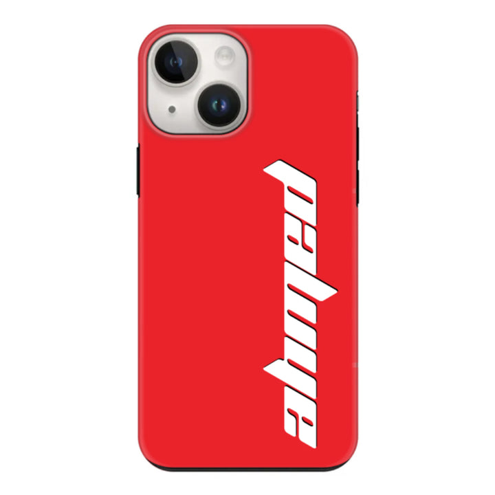 Apple iPhone 14 Plus / Tough Pro Custom Text, Vertical Name Phone Case - Stylizedd.com