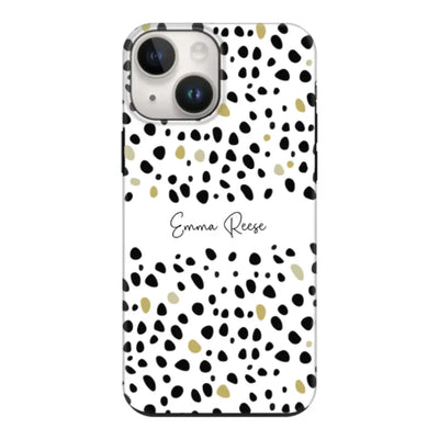 Apple iPhone 14 Plus / Tough Pro Phone Case Pebble Multi Color Custom Text, My Name Phone Case - Stylizedd.com