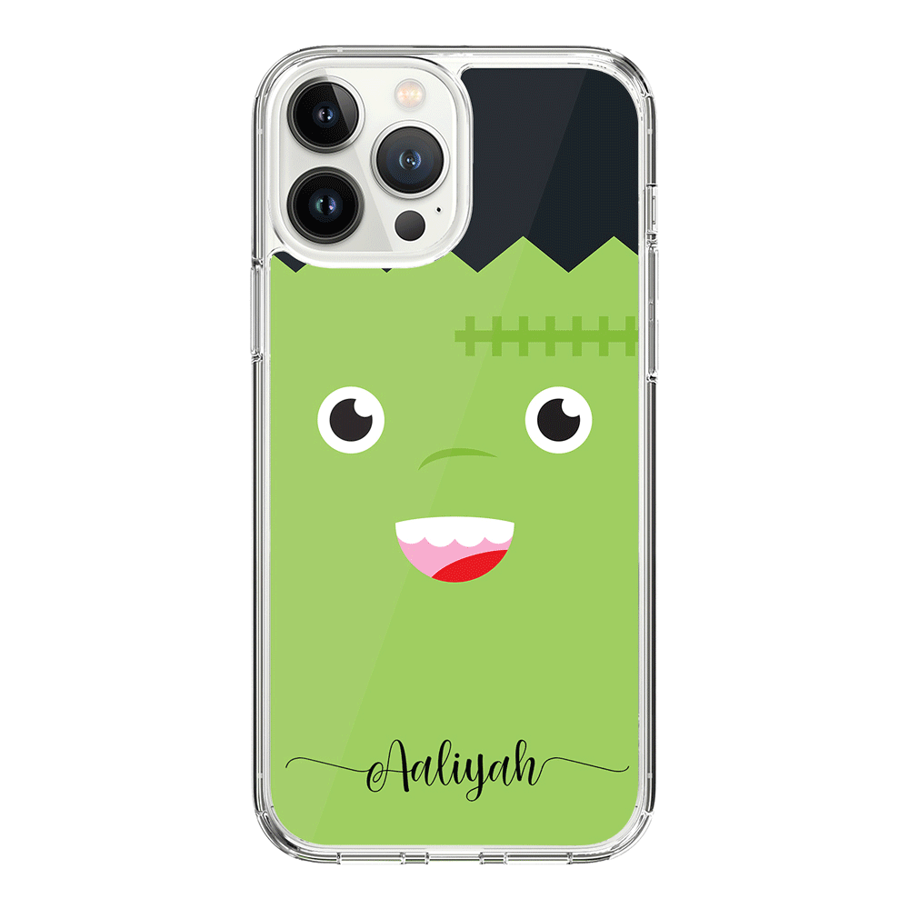 Apple iPhone 14 Pro Max / Clear Classic Personalized Text Cute Monsters, Phone Case - Stylizedd.com