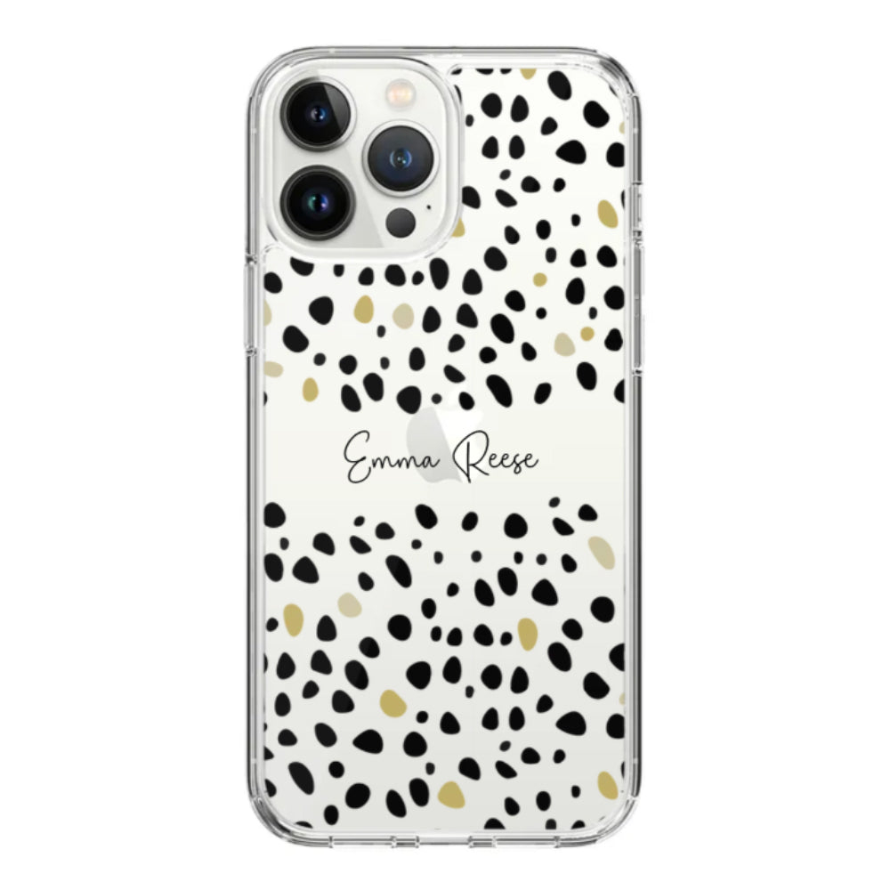 Apple iPhone 14 Pro Max / Rugged Black Pebble Multi Color Custom Text, My Name Phone Case - Stylizedd.com