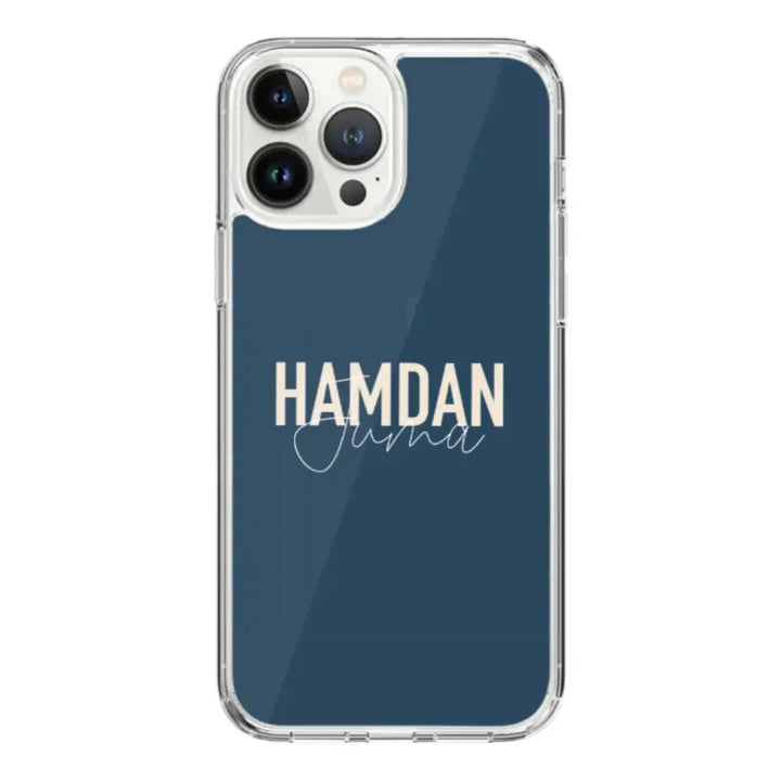 Apple iPhone 14 Pro Max / Rugged Black Personalized Name Horizontal, Phone Case - Stylizedd.com