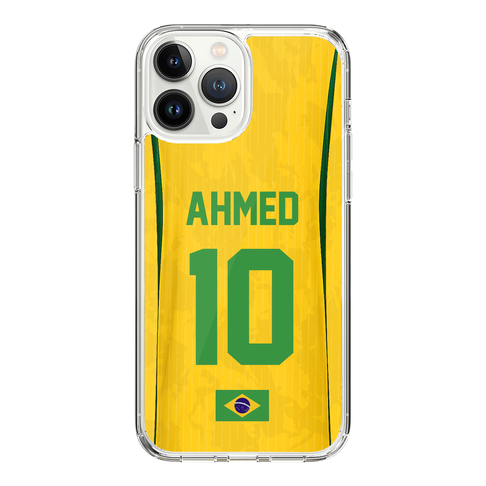 Apple iPhone 14 Pro Max / Rugged Black Personalized Football Jersey Phone Case Custom Name & Number - Stylizedd.com