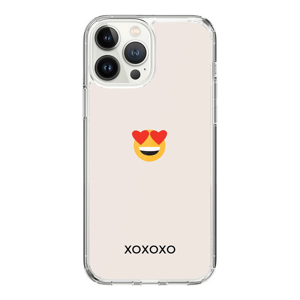 Apple iPhone 14 Pro Max / Rugged Black Custom Text Emojis Emoticons, Phone Case - Stylizedd.com