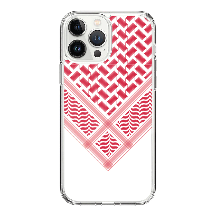 Apple iPhone 14 Pro Max / Clear Classic Custom Arab Shemagh, Phone Case - Stylizedd.com