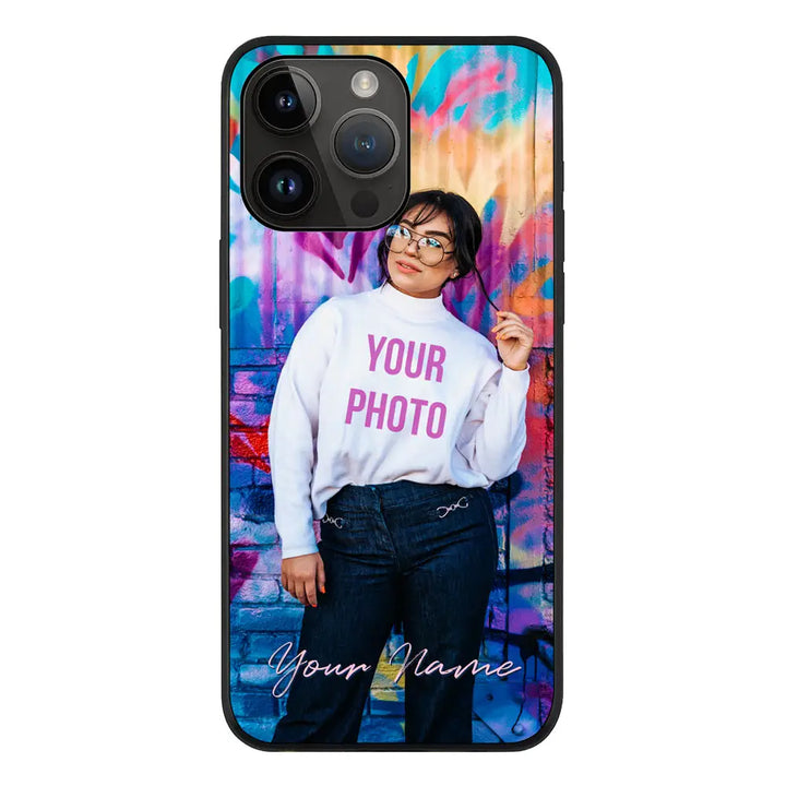 Apple iPhone 14 Pro Max / Rugged Black Custom Photo, My Style Phone Case - Stylizedd.com