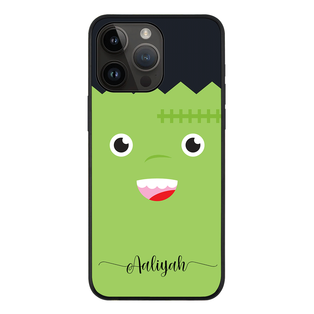 Apple iPhone 14 Pro Max / Rugged Black Personalized Text Cute Monsters, Phone Case - Stylizedd.com