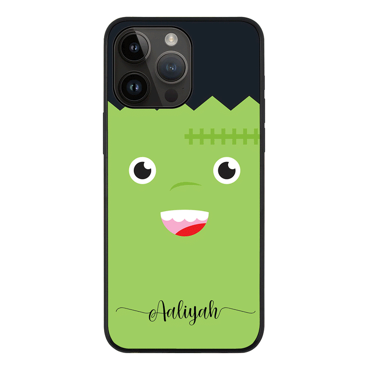 Apple iPhone 14 Pro Max / Rugged Black Personalized Text Cute Monsters, Phone Case - Stylizedd.com