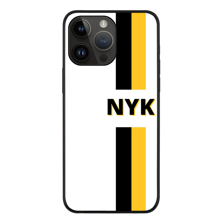 Apple iPhone 14 Pro Max / Tough Pro Custom Striped Monogram Phone Case - Stylizedd.com
