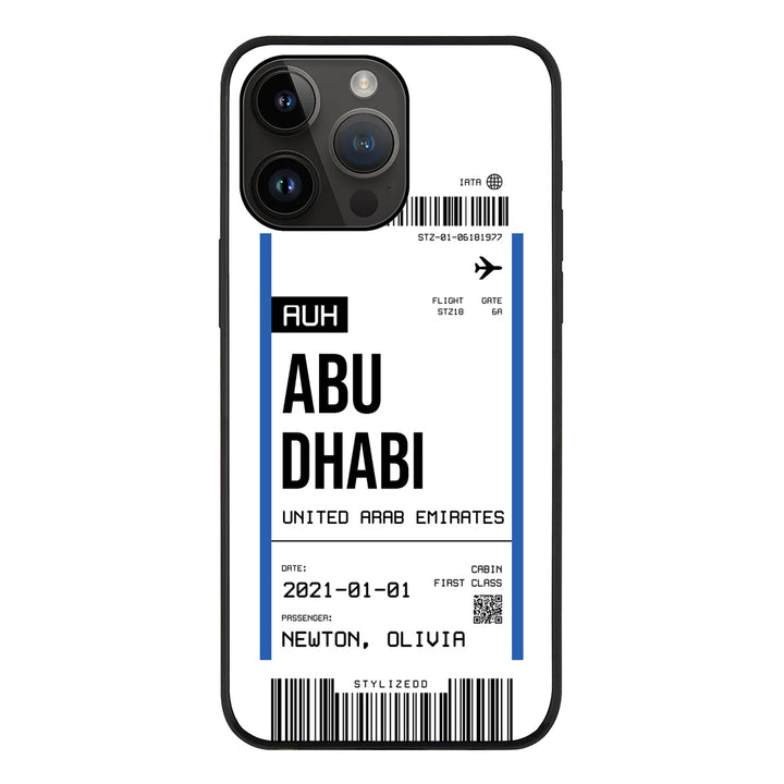 Apple iPhone 14 Pro Max / Rugged Black Custom Flight Boarding Pass Ticket Phone Case - Stylizedd.com