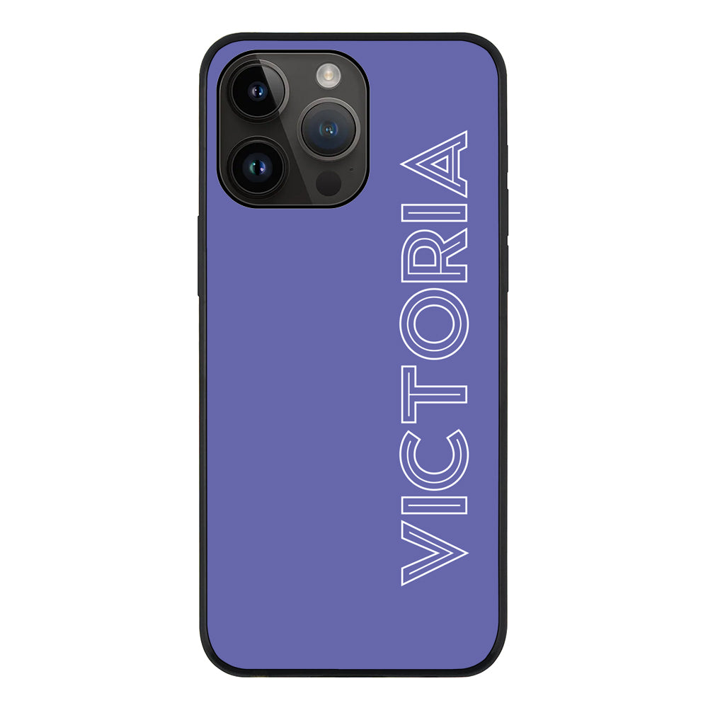 Apple iPhone 14 Pro Max / Rugged Black Personalized Name, Custom Phone Case - Stylizedd.com