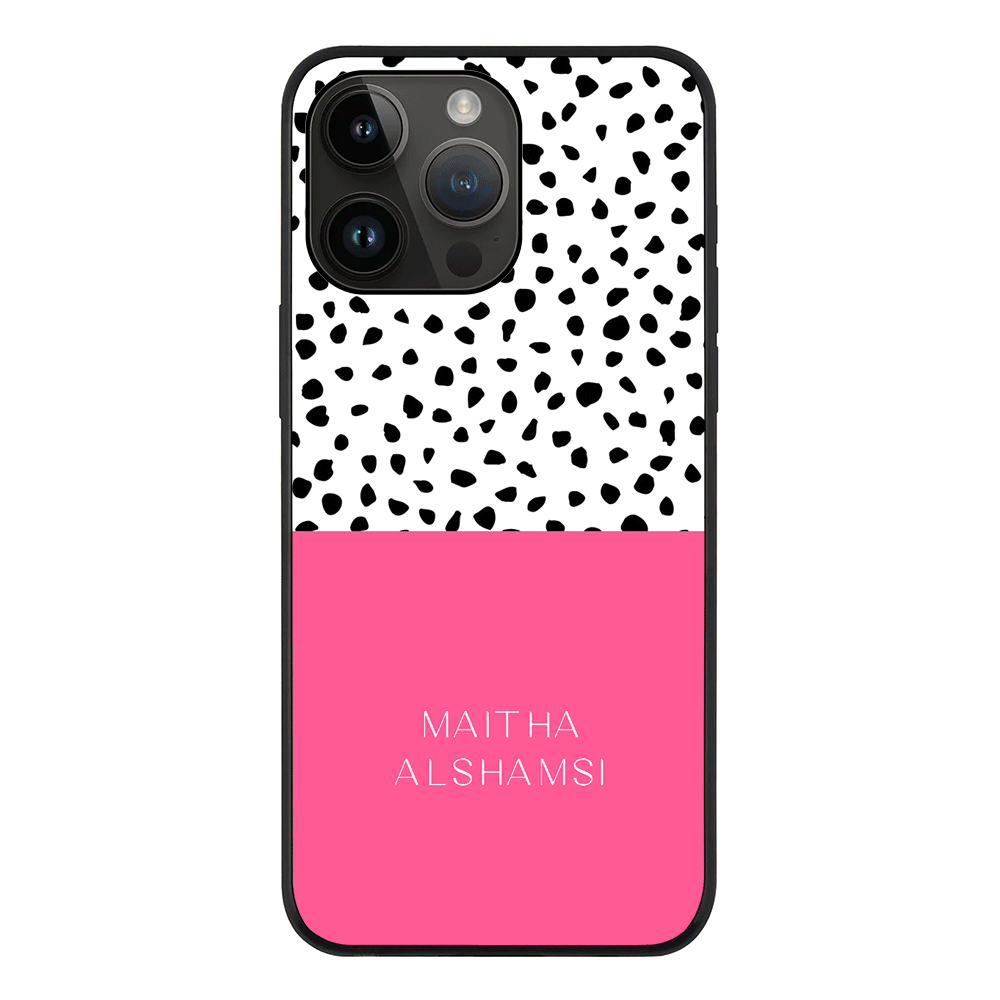 Apple iPhone 14 Pro Max / Tough Pro Personalized Text Colorful Spotted Dotted, Phone Case - Stylizedd.com