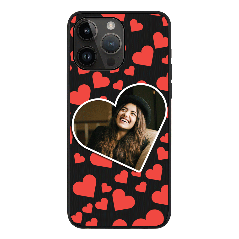 Apple iPhone 14 Pro Max / Tough Pro Custom Photo Heart shaped, Phone Case - Stylizedd.com