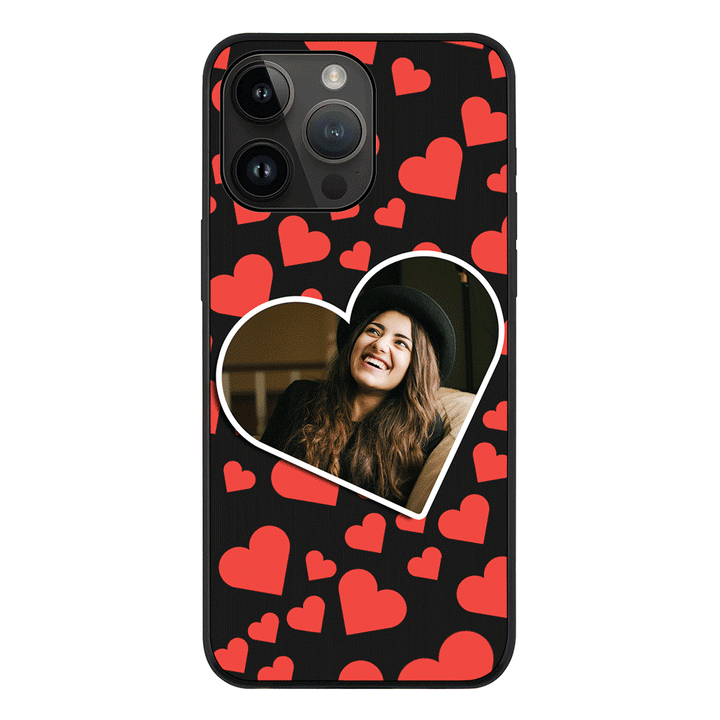 Apple iPhone 14 Pro Max / Tough Pro Custom Photo Heart shaped, Phone Case - Stylizedd.com