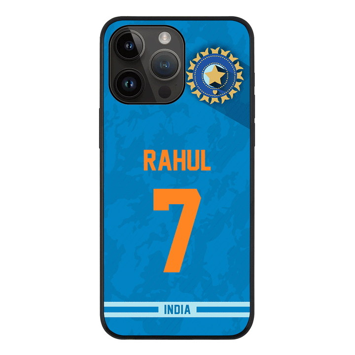 Apple iPhone 14 Pro Max / Rugged Black Personalized Cricket Jersey Phone Case Custom Name & Number - Stylizedd.com