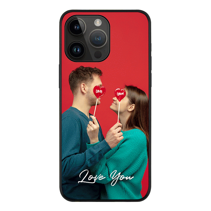 Apple iPhone 14 Pro Max / Rugged Black Custom Photo Valentine, Phone Case - Stylizedd.com