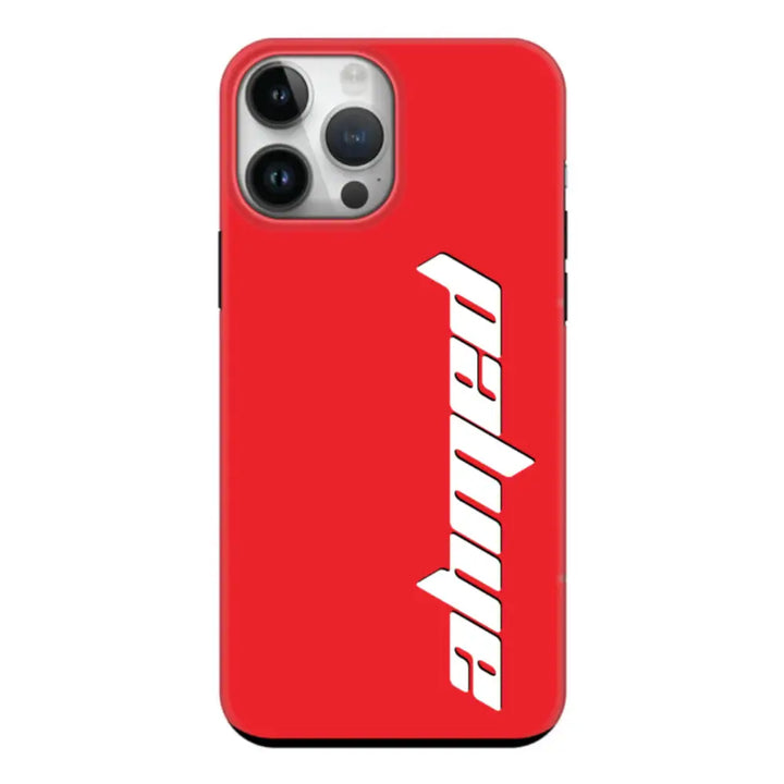 Apple iPhone 14 Pro Max / Tough Pro Custom Text, Vertical Name Phone Case - Stylizedd.com