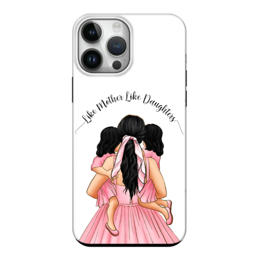 Apple iPhone 14 Pro Max / Snap Classic Mother 2 daughters Custom Clipart, Text Phone Case - Stylizedd.com