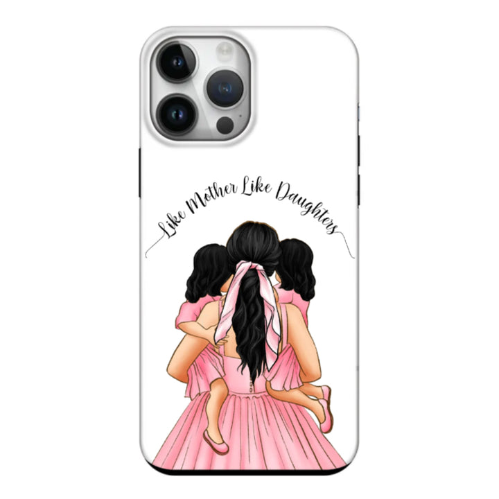 Apple iPhone 14 Pro Max / Snap Classic Mother 2 daughters Custom Clipart, Text Phone Case - Stylizedd.com