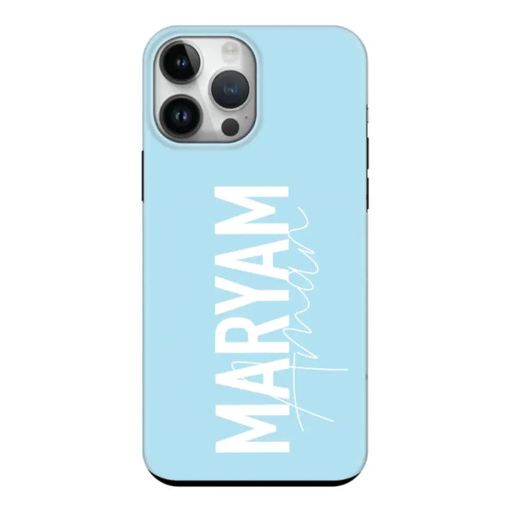 Apple iPhone 14 Pro Max / Tough Pro Personalized Name Vertical, Phone Case - Stylizedd.com