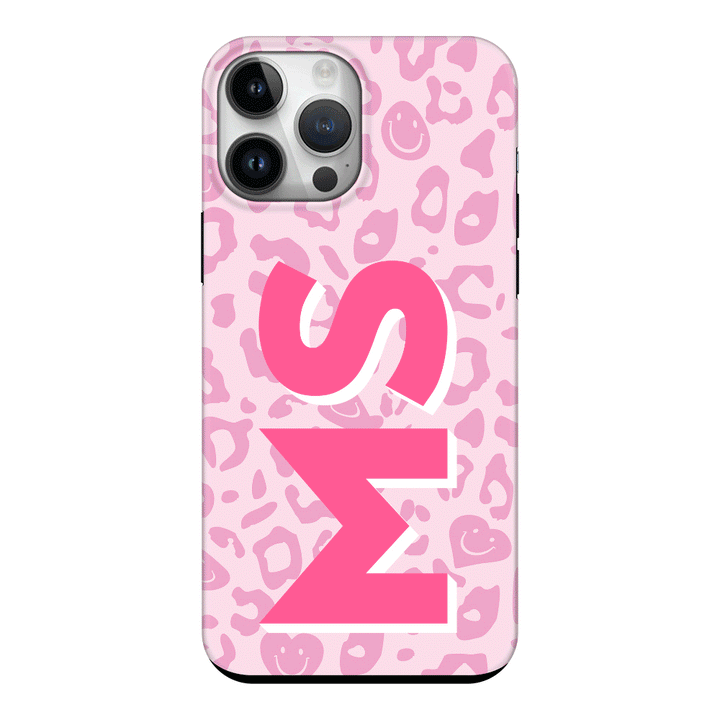 Apple iPhone 14 Pro Max / Tough Pro Custom Monogram Initial 3D Shadow Text Seamless Pattern, Phone Case - Stylizedd.com