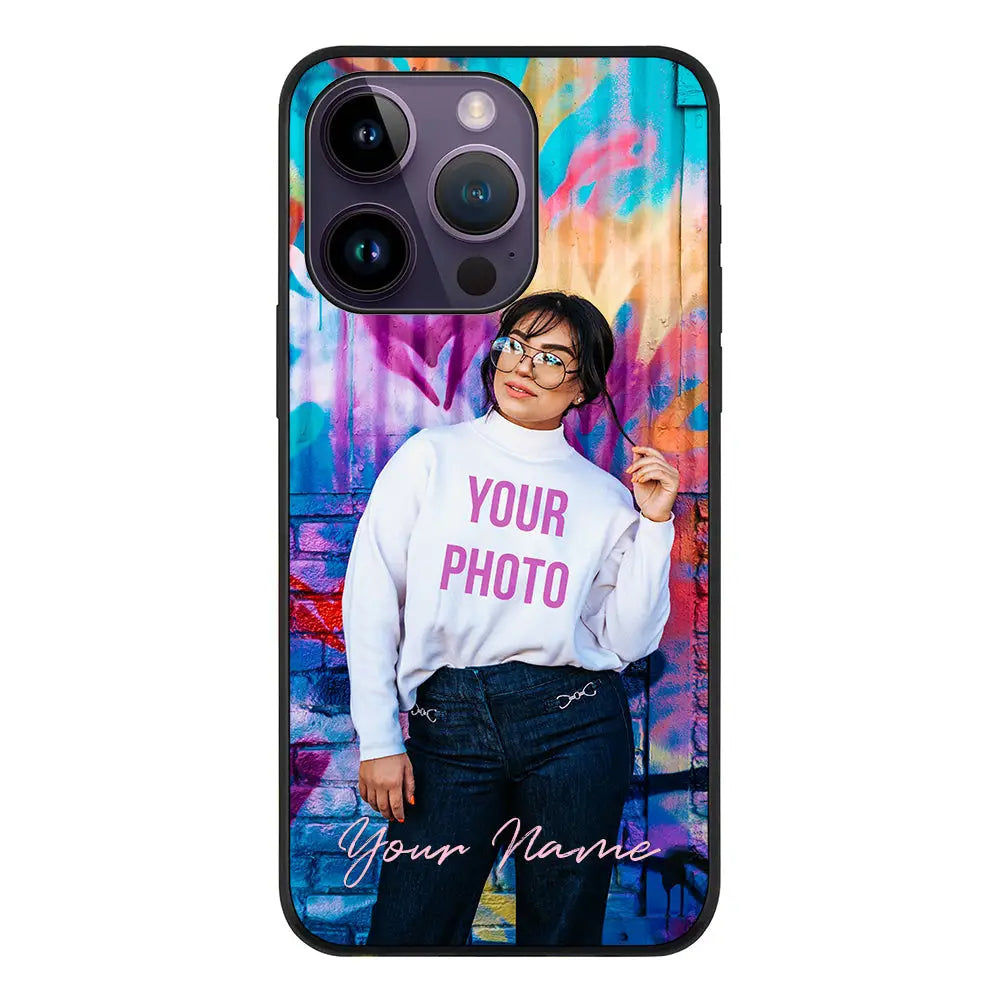 Apple iPhone 14 Pro / Rugged Black Custom Photo, My Style Phone Case - Stylizedd.com