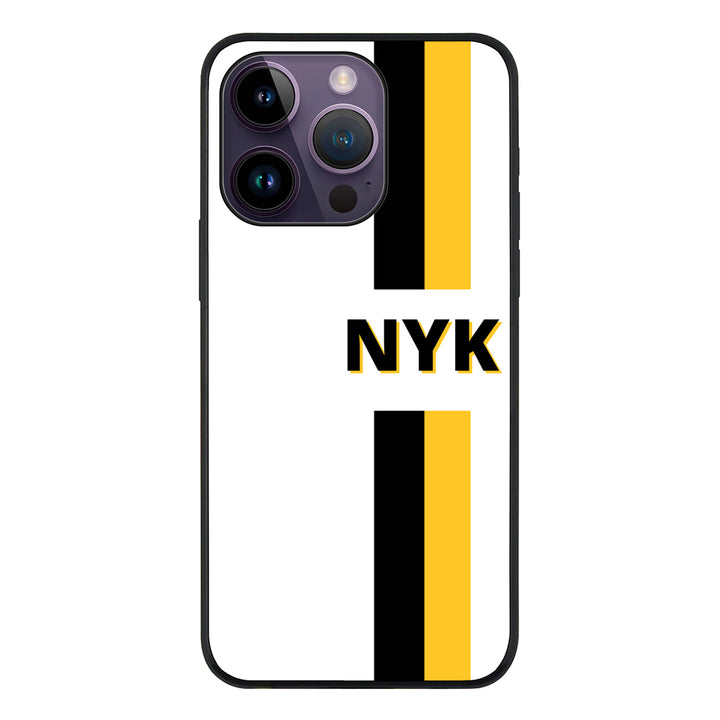 Apple iPhone 14 Pro / Tough Pro Custom Striped Monogram Phone Case - Stylizedd.com