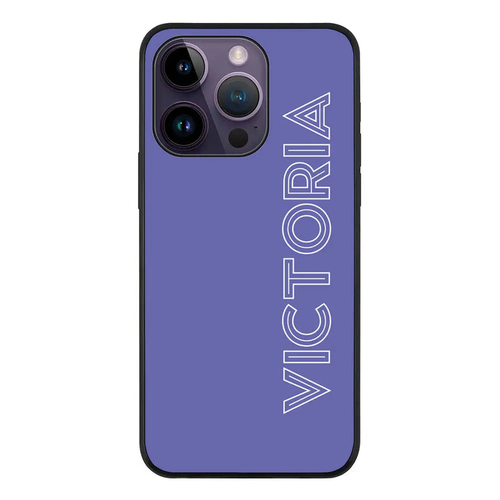 Apple iPhone 14 Pro / Rugged Black Personalized Name, Custom Phone Case - Stylizedd.com