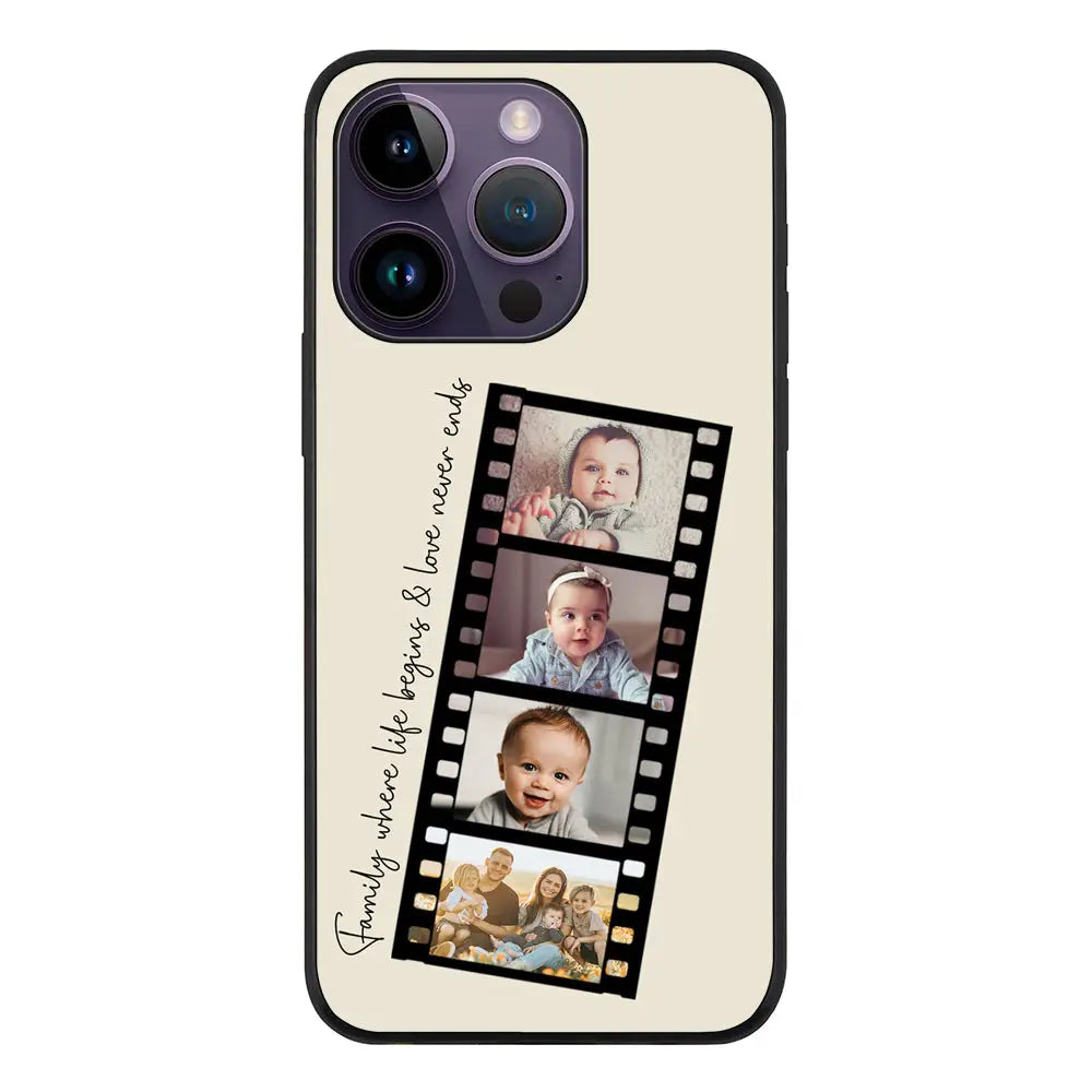 Apple iPhone 14 Pro / Rugged Black Custom Film Strips Personalised Movie Strip, Phone Case - Stylizedd.com