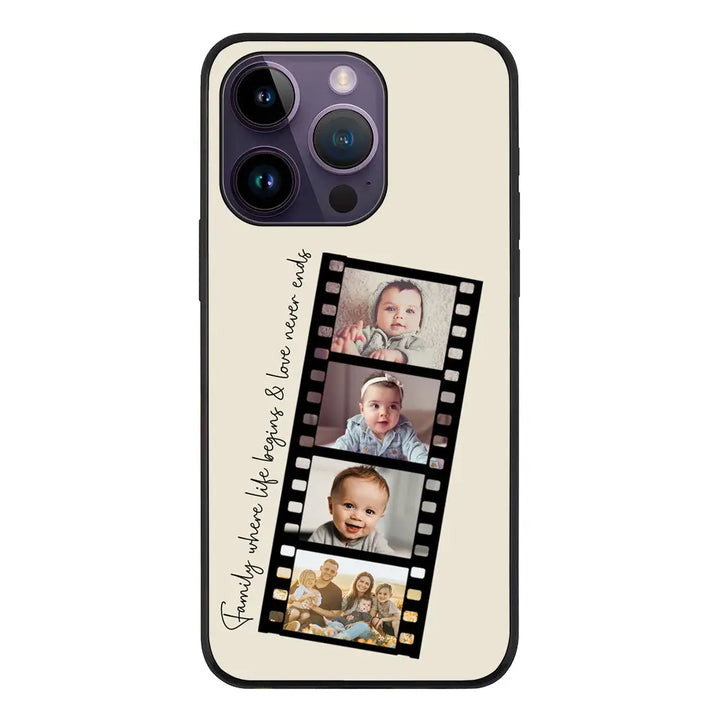 Apple iPhone 14 Pro / Rugged Black Custom Film Strips Personalised Movie Strip, Phone Case - Stylizedd.com