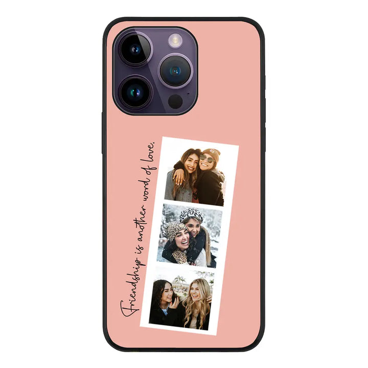 Apple iPhone 14 Pro / Rugged Black Custom Photo Strip Polaroid Style, Phone Case - Stylizedd.com