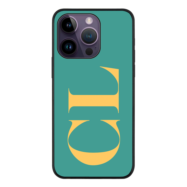 Apple iPhone 14 Pro / Tough Pro Personalized Monogram Large Initial 3D Shadow Text, Phone Case - Stylizedd.com