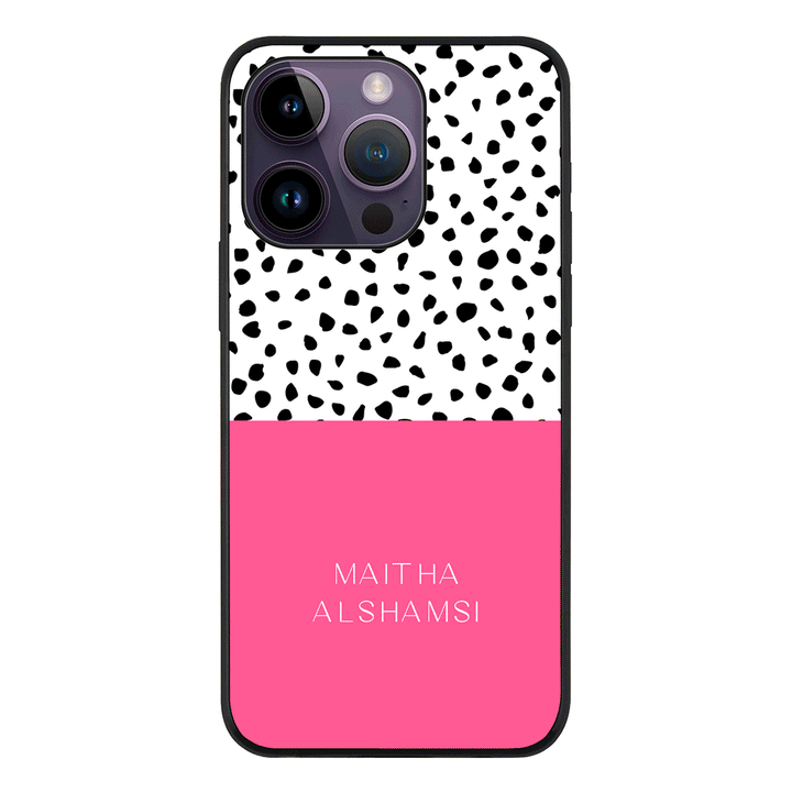 Apple iPhone 14 Pro / Tough Pro Personalized Text Colorful Spotted Dotted, Phone Case - Stylizedd.com