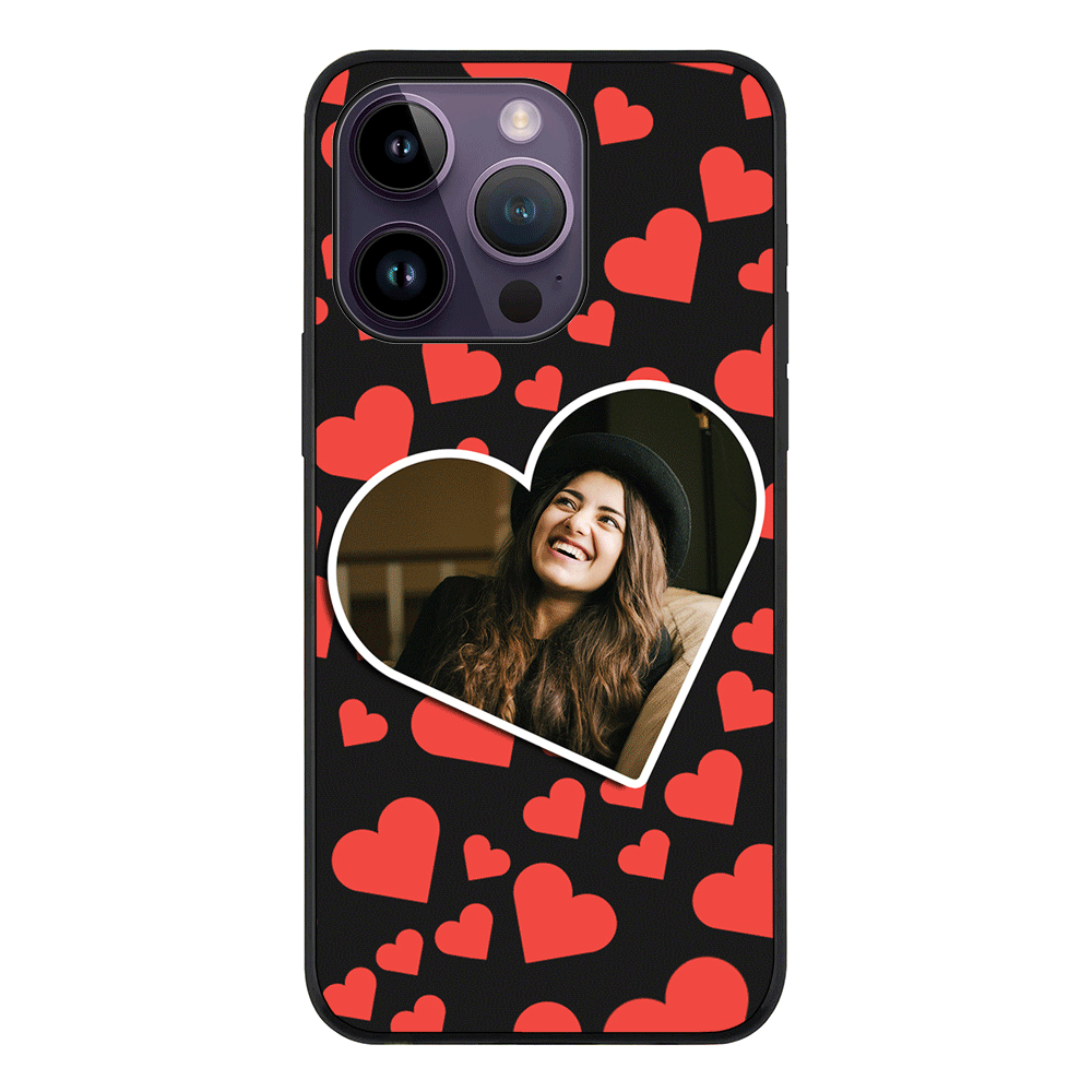 Apple iPhone 14 Pro / Tough Pro Custom Photo Heart shaped, Phone Case - Stylizedd.com