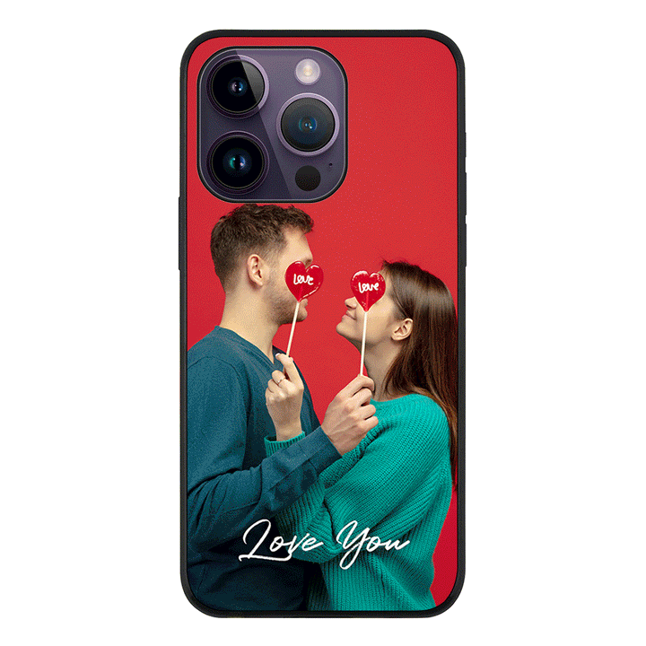 Apple iPhone 14 Pro / Rugged Black Custom Photo Valentine, Phone Case - Stylizedd.com