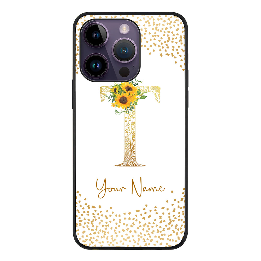 Apple iPhone 14 Pro / Tough Pro Floral Mandala Initial Phone Case - Stylizedd.com