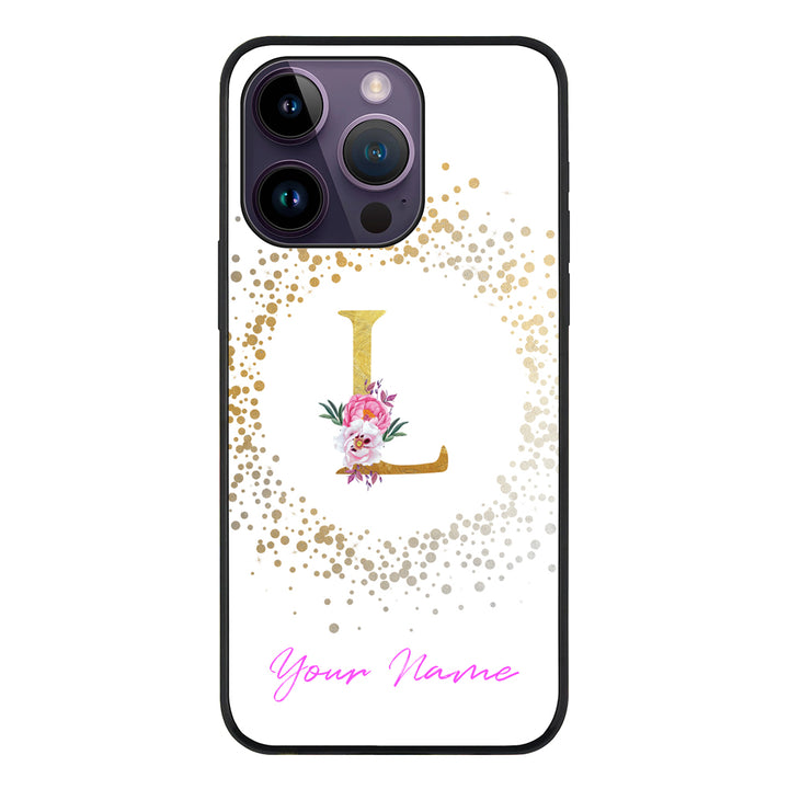 Apple iPhone 14 Pro / Tough Pro Floral Initial Phone Case - Stylizedd.com