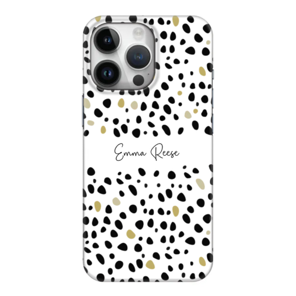 Apple iPhone 14 Pro / Clear Classic Pebble Multi Color Custom Text, My Name Phone Case - Stylizedd.com