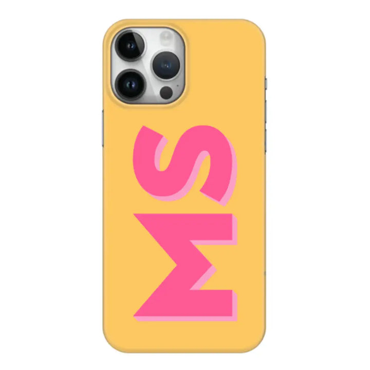 Apple iPhone 14 Pro / Snap Classic Personalized Monogram Initial 3D Shadow Text Phone Case - Stylizedd.com