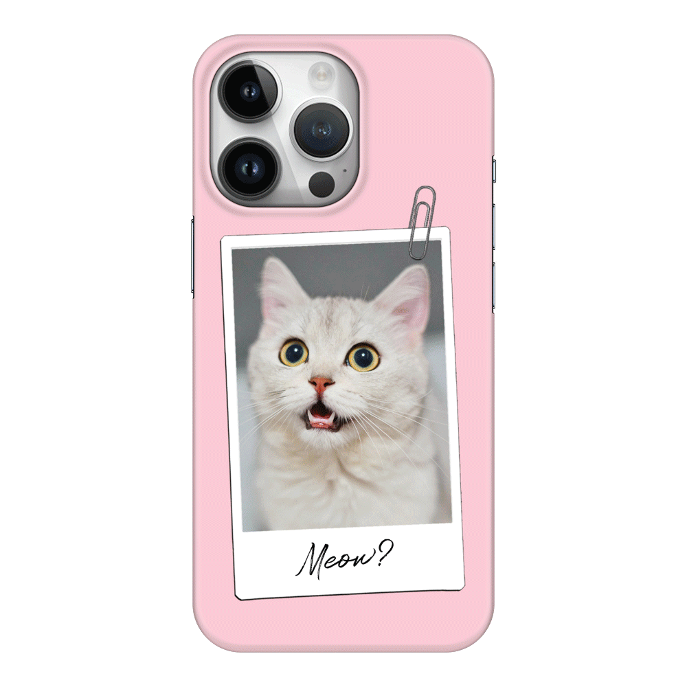 Apple iPhone 14 Pro / Clear Classic Polaroid Photo Pet Cat, Phone Case - Stylizedd.com