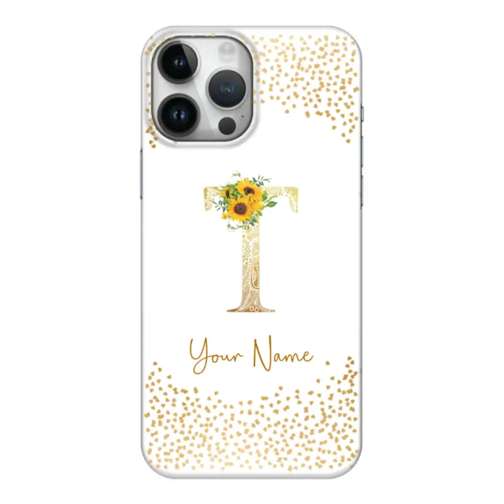 Apple iPhone 14 Pro / Snap Classic Floral Mandala Initial Phone Case - Stylizedd.com