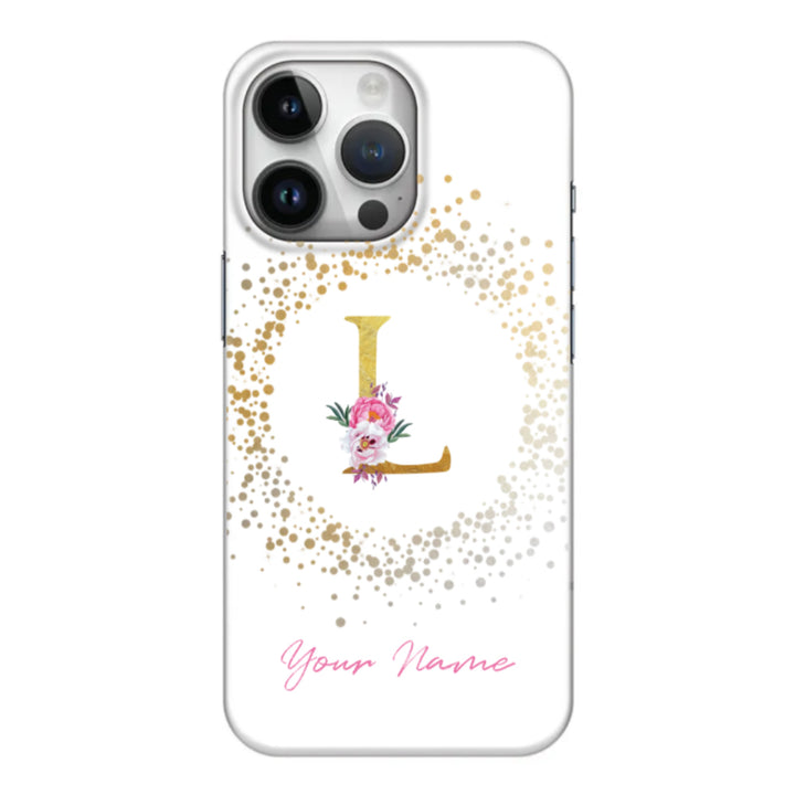 Apple iPhone 14 Pro / Clear Classic Floral Initial Phone Case - Stylizedd.com
