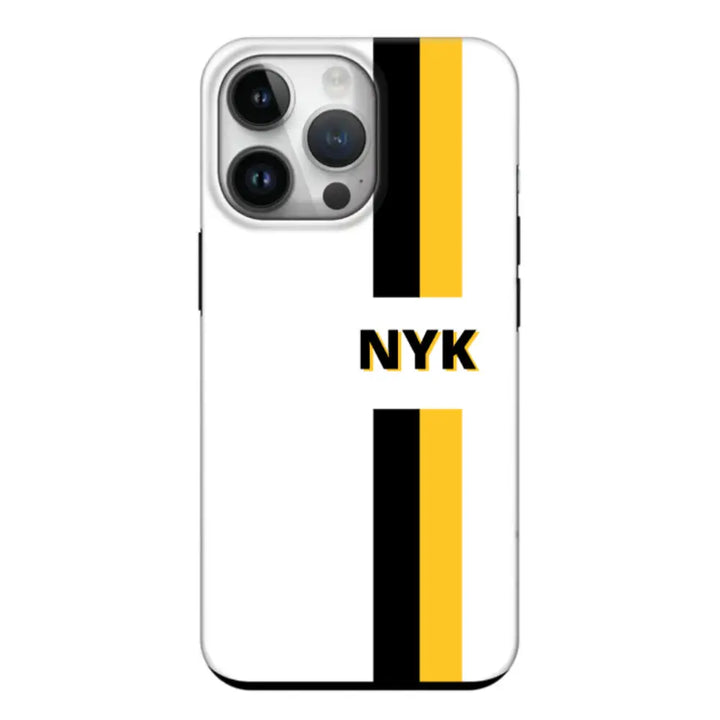 Apple iPhone 14 Pro / Tough Pro Custom Striped Monogram Phone Case - Stylizedd.com