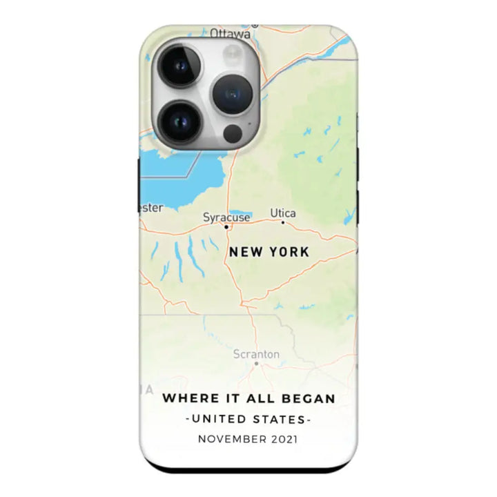 Apple iPhone 14 Pro / Tough Pro Personalized map, Phone Case - Stylizedd.com