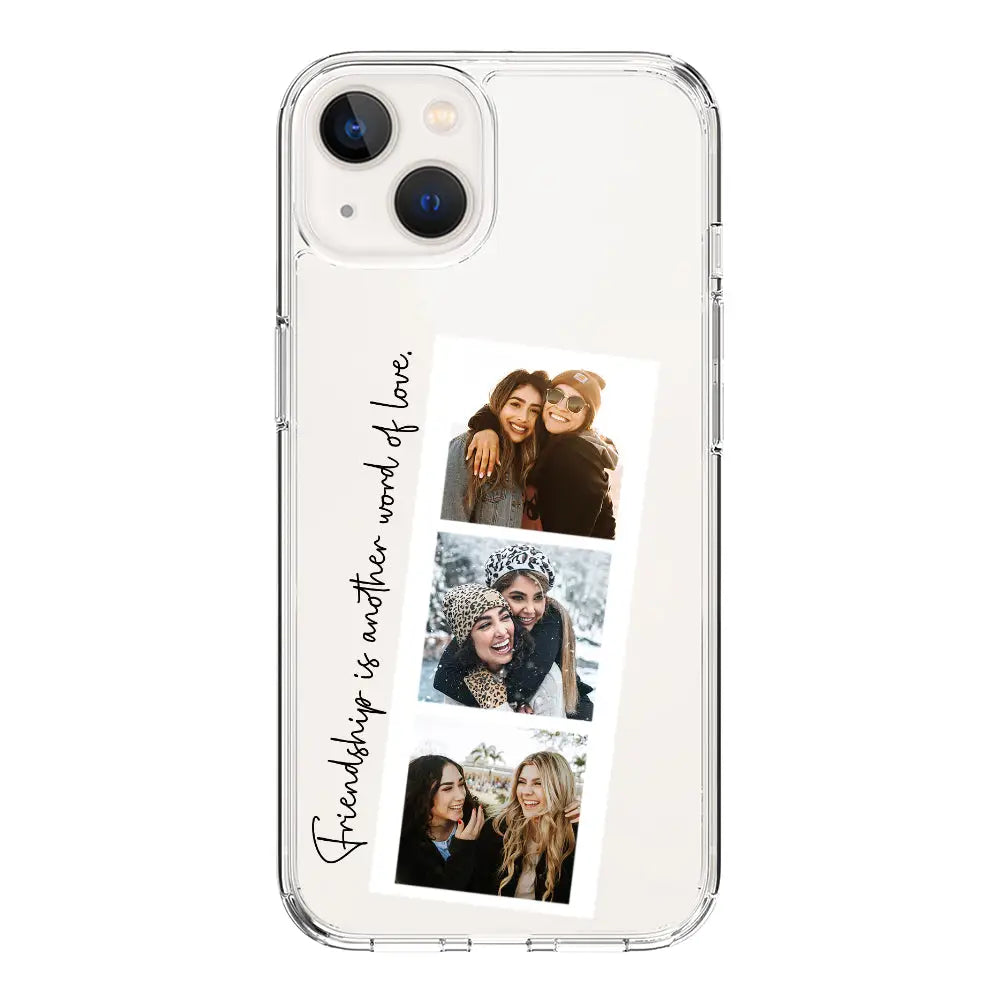 Apple iPhone 15 / Clear Classic Custom Photo Strip Polaroid Style, Phone Case - Stylizedd.com