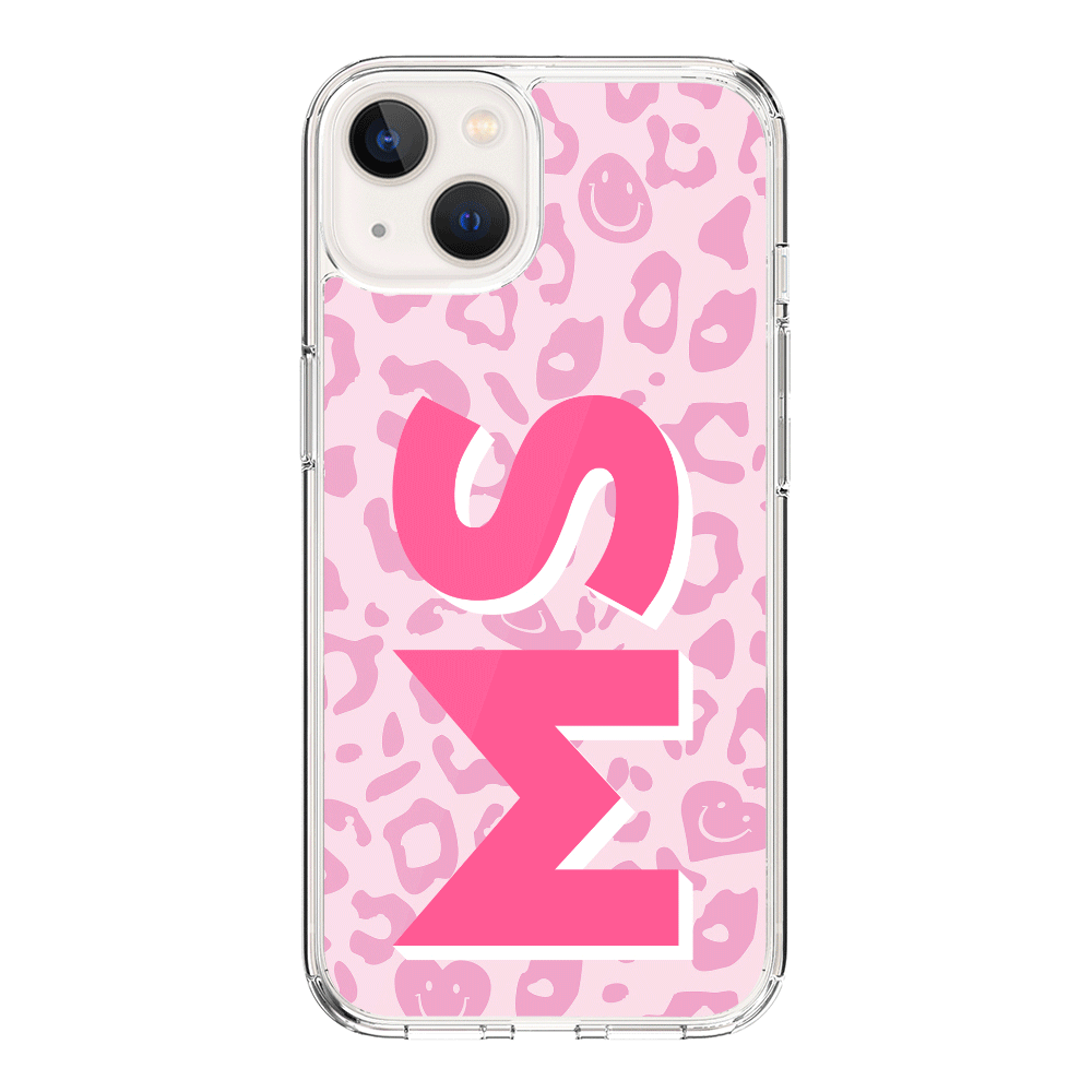 Apple iPhone 15 / Rugged Black Custom Monogram Initial 3D Shadow Text Seamless Pattern, Phone Case - Stylizedd.com